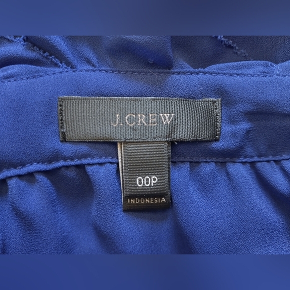 J. Crew Women's Blue Smocked Tank Top Polyester Size XXS - Picture 4 of 8